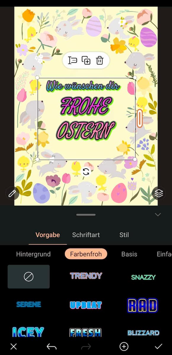 PhotoDirector - Ostergrüße gestalten